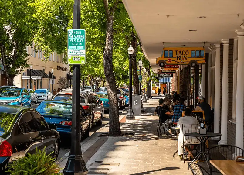Historic architecture and lakeside promenade in Lakeland, one of the enriching Things to do in Arcadia, Florida region.